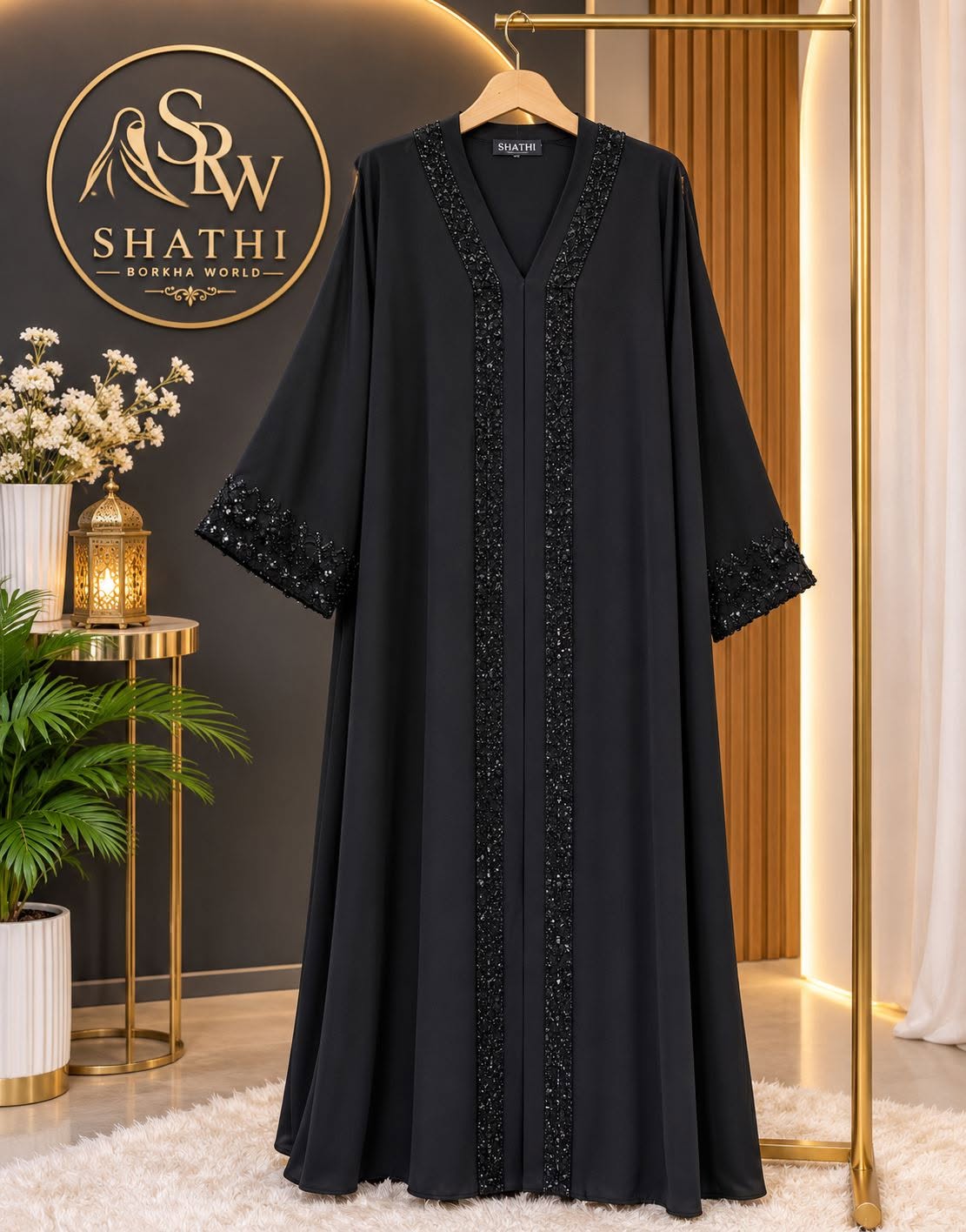 Shathi Classic Black Everyday Borka