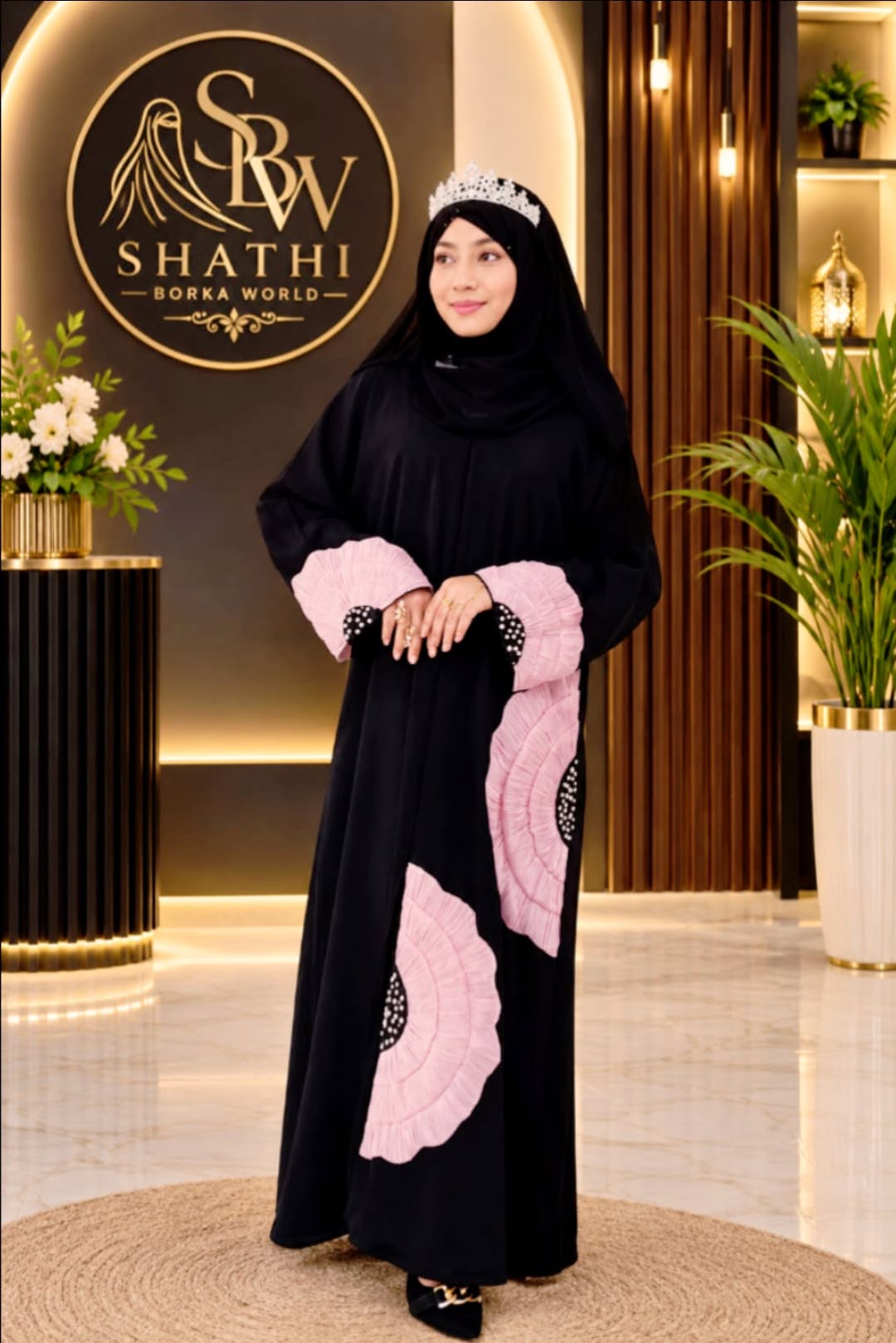 Shathi Blush Lining Statement Borka