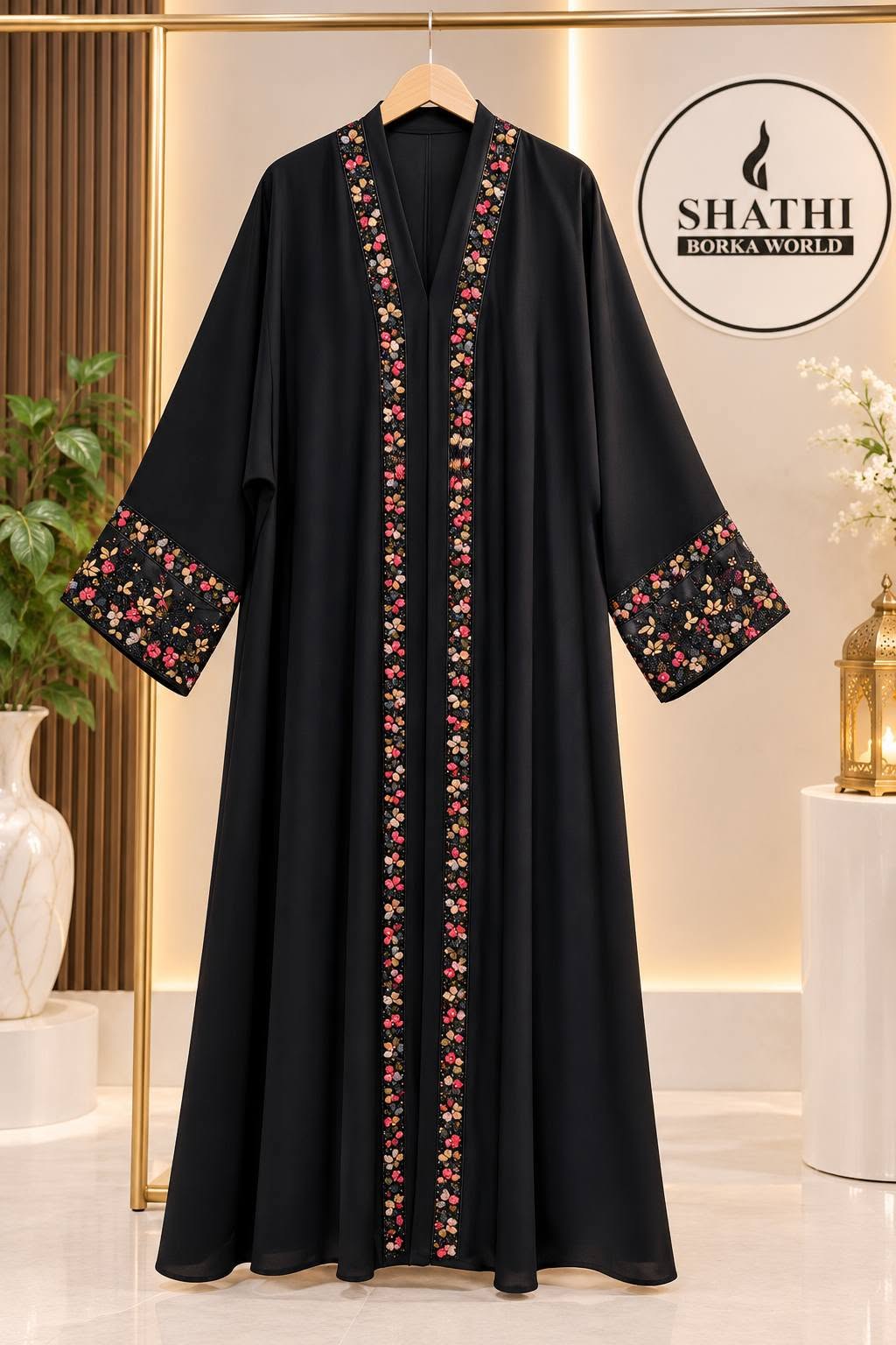 Shathi Border Embroidery Everyday Borka