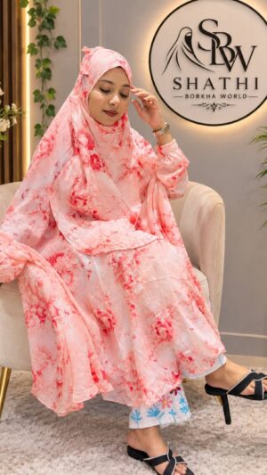 Shathi Rose Garden Printed Borka Set